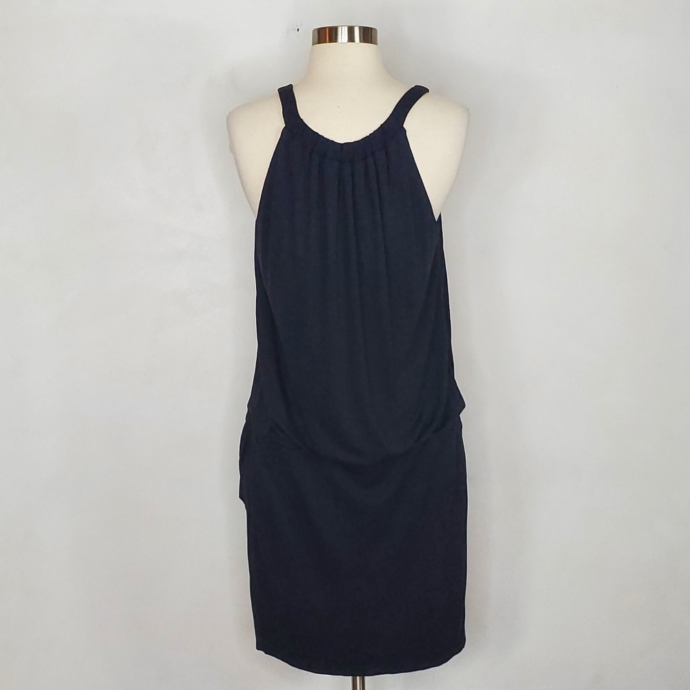THEORY Black Jersey Knit Summer Strap Dress OS EUC